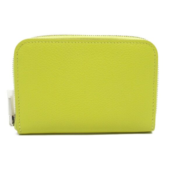 HERMES Yellow Leather Card Holder - Picture 1 of 10